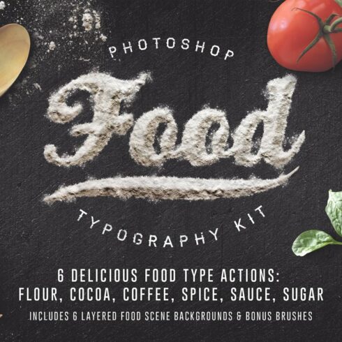 Food Typography PSD Actionscover image.