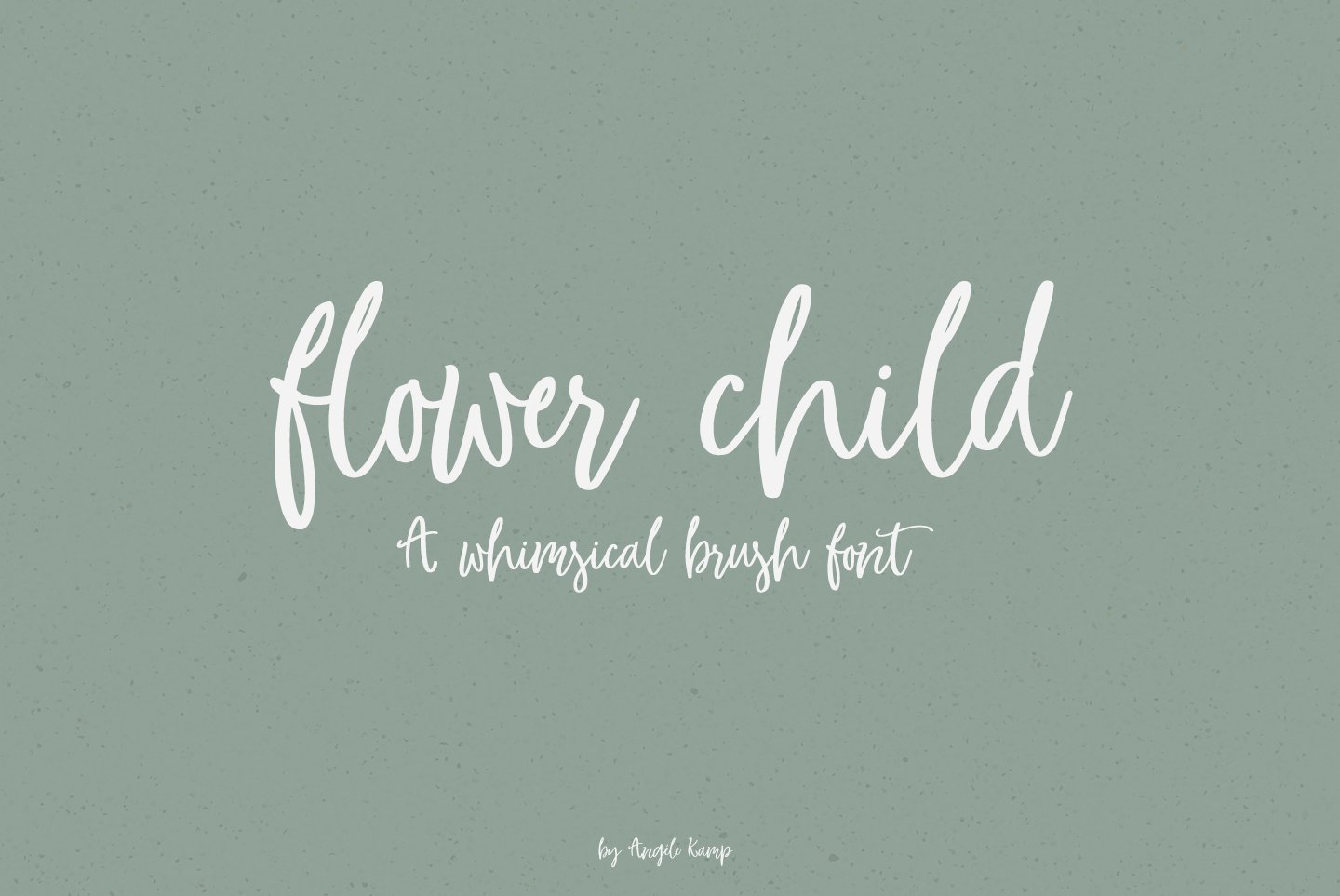 Flower Child whimsical brush font cover image.