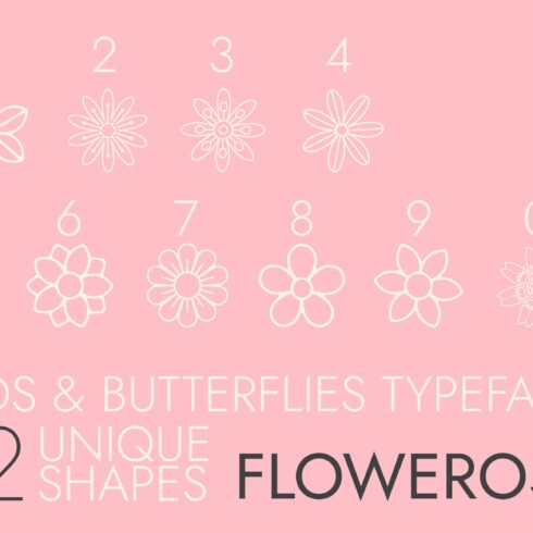 Flowerose Dingbats Font cover image.