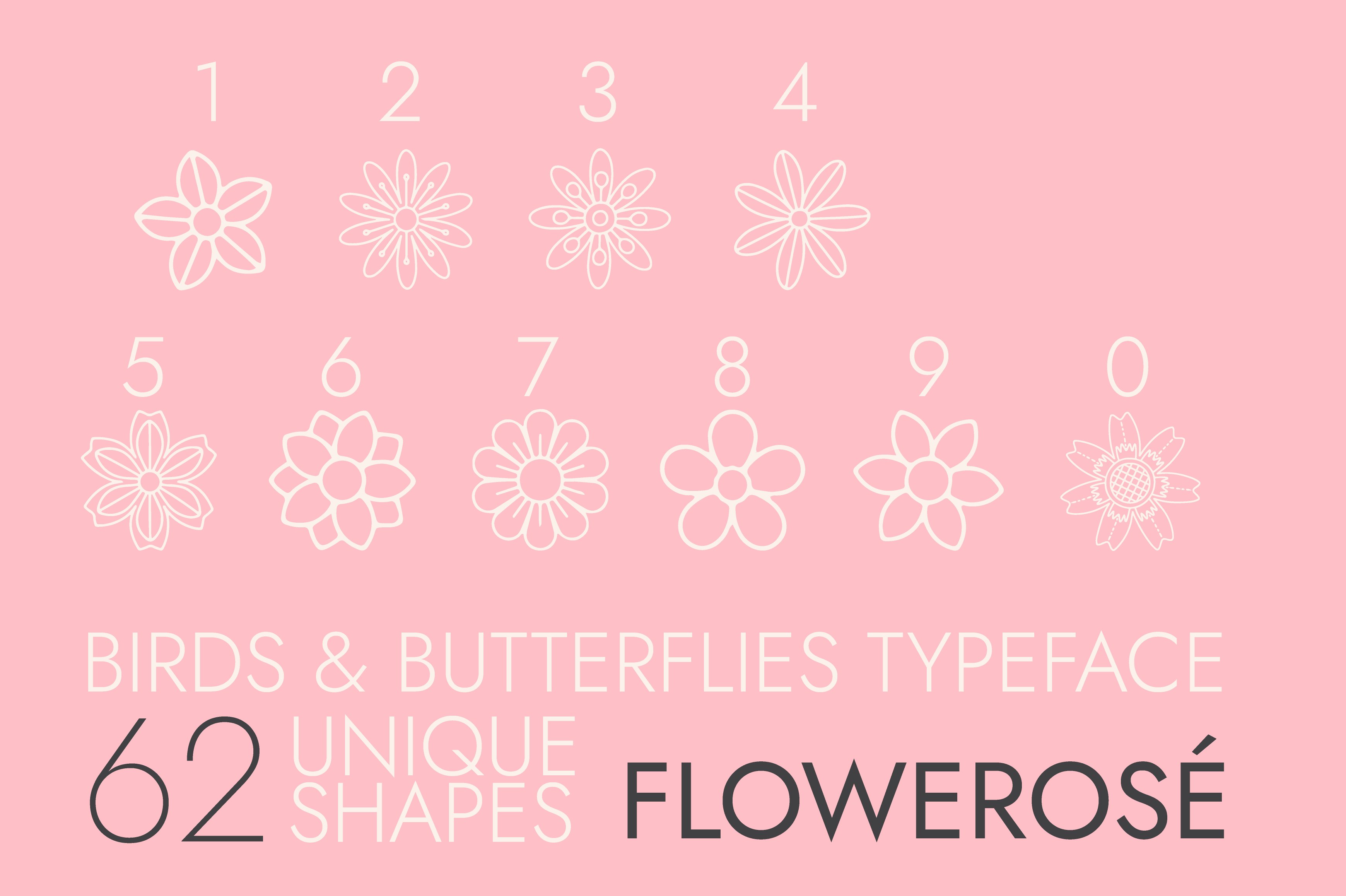 Flowerose Dingbats Font cover image.