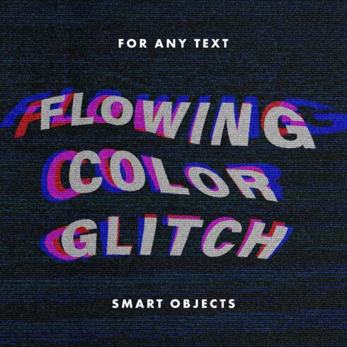 Flowing Color Glitch: Text Effectcover image.