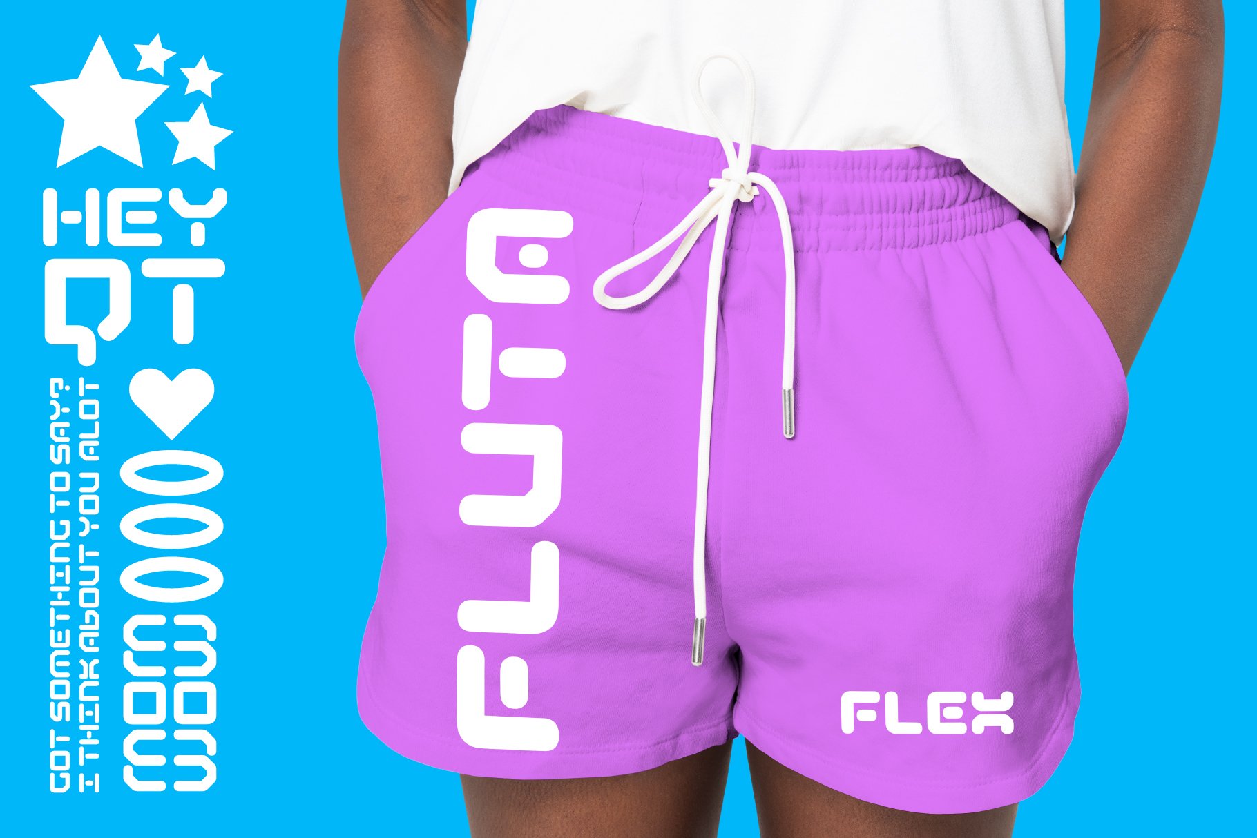 fluta y2k font shorts 208