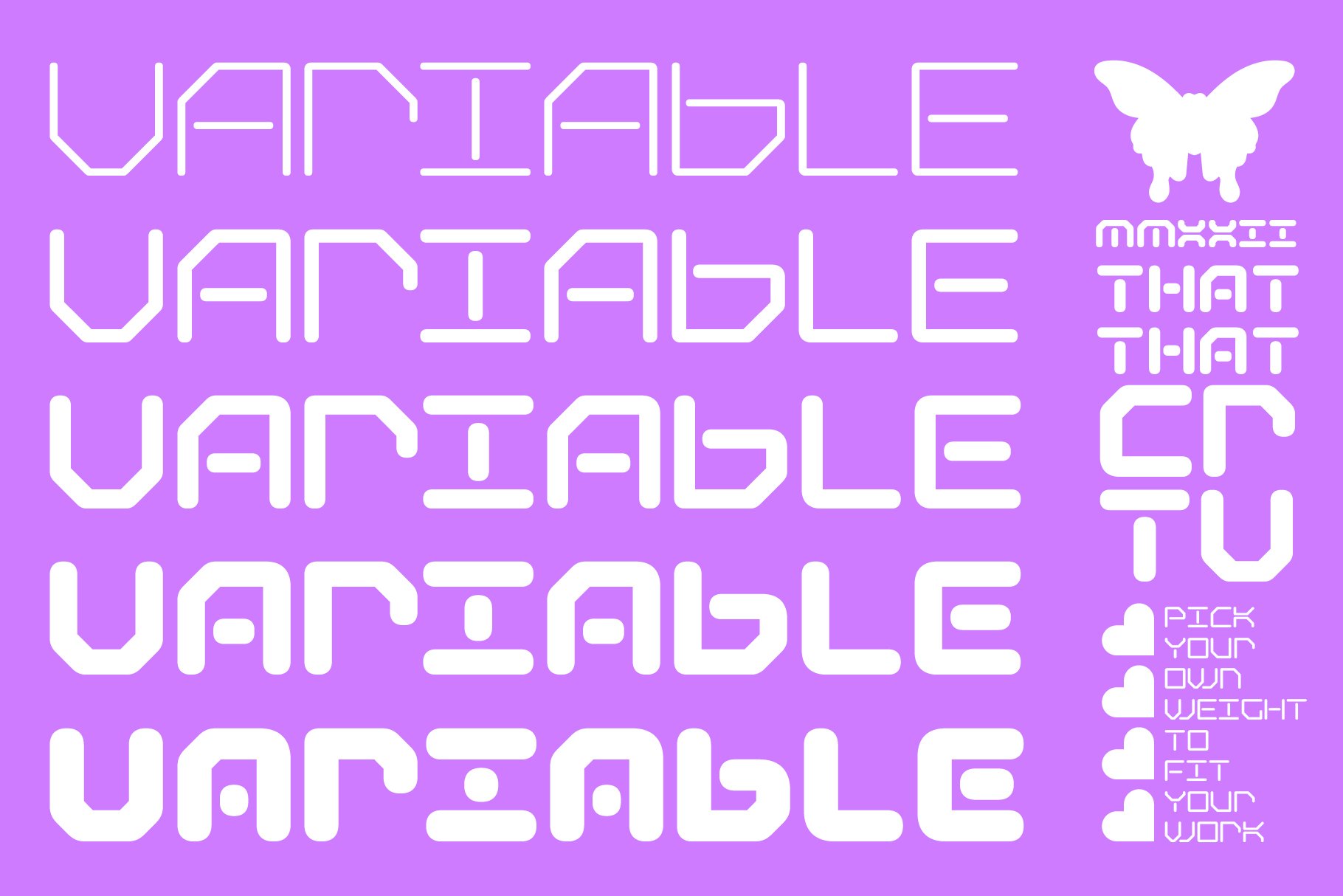 fluta y2k font weights 294