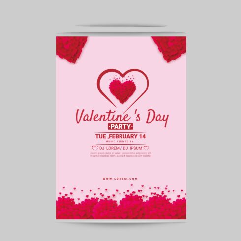 Valentine day flyer design cover image.