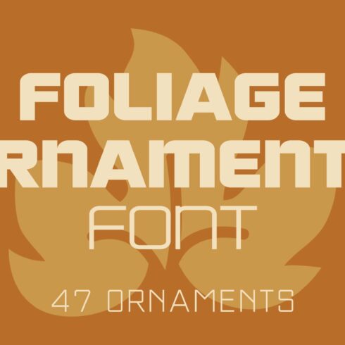 Foliage Ornaments Font cover image.