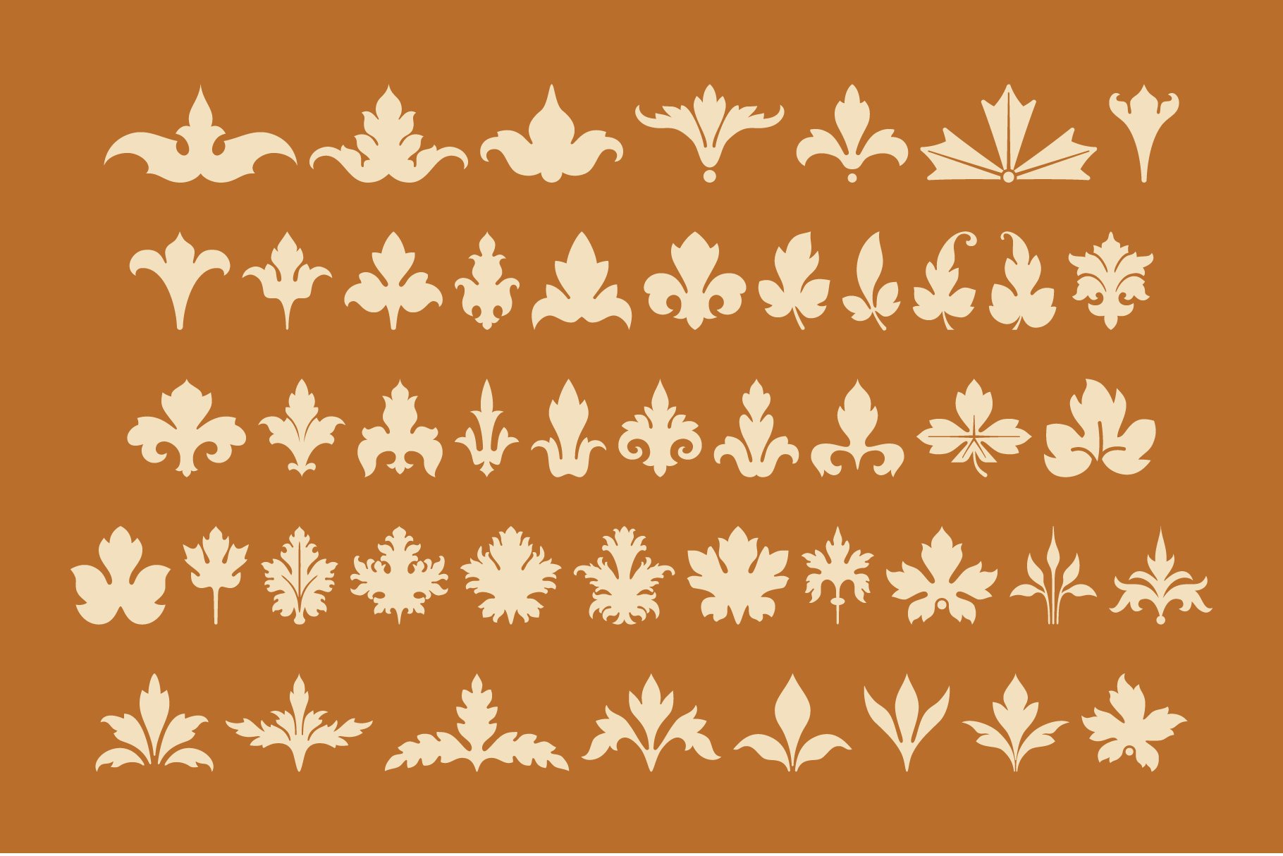 foliage ornaments banners 10 558