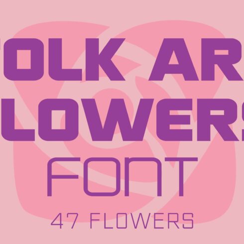 Folk Art Flowers Font cover image.