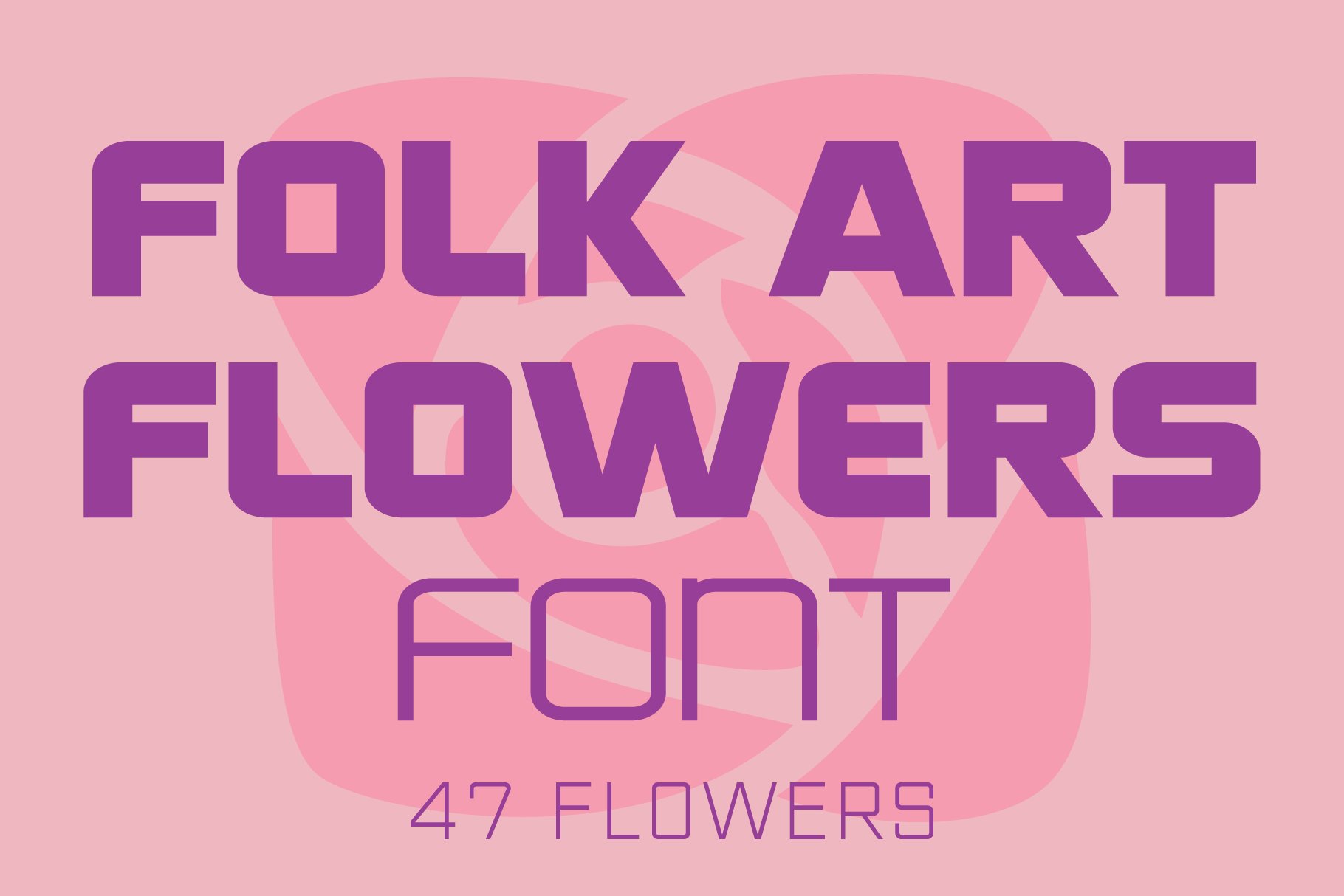 Folk Art Flowers Font cover image.