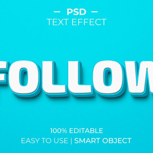 Follow 3D Text Effectcover image.