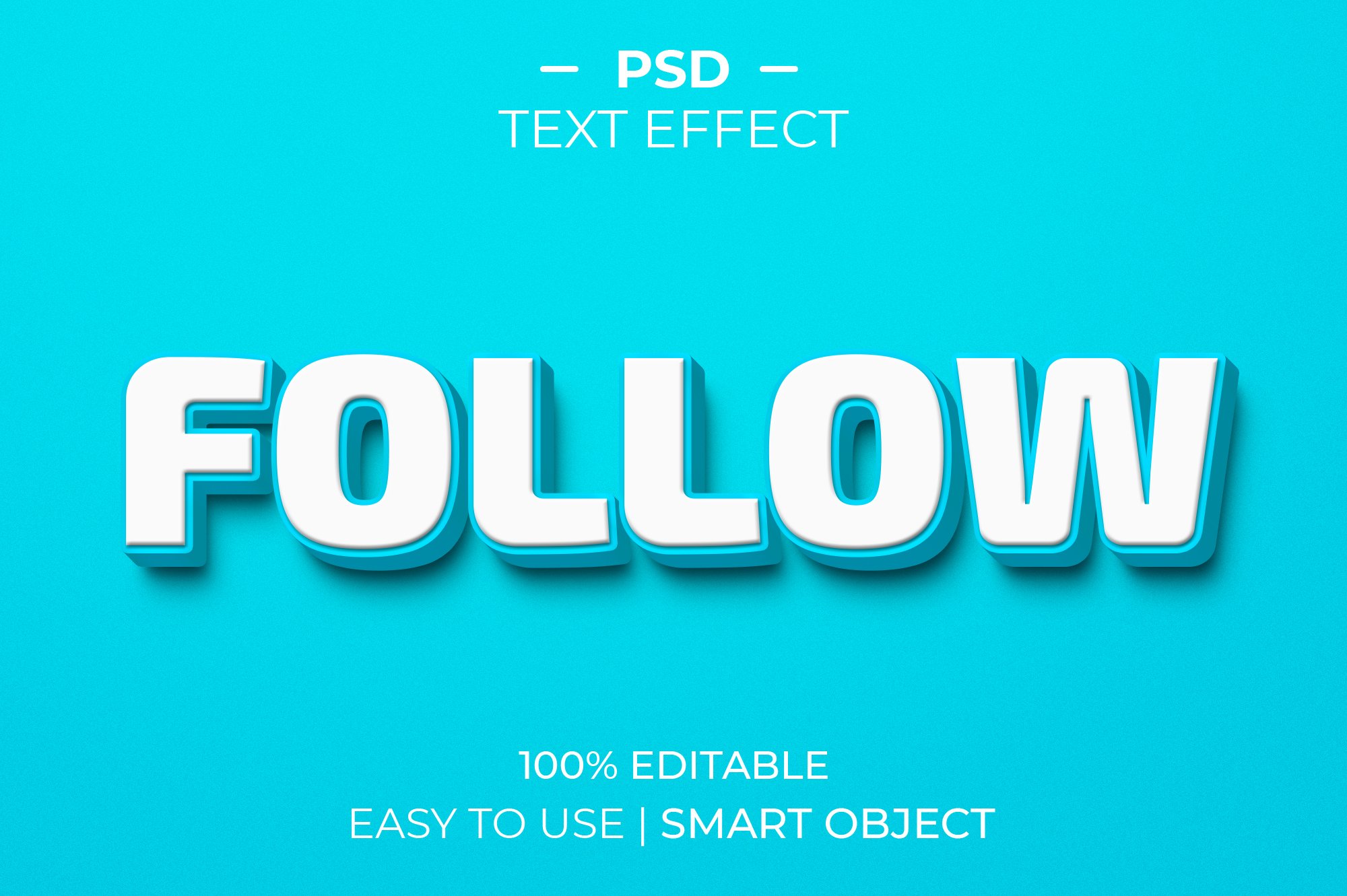 Follow 3D Text Effectcover image.