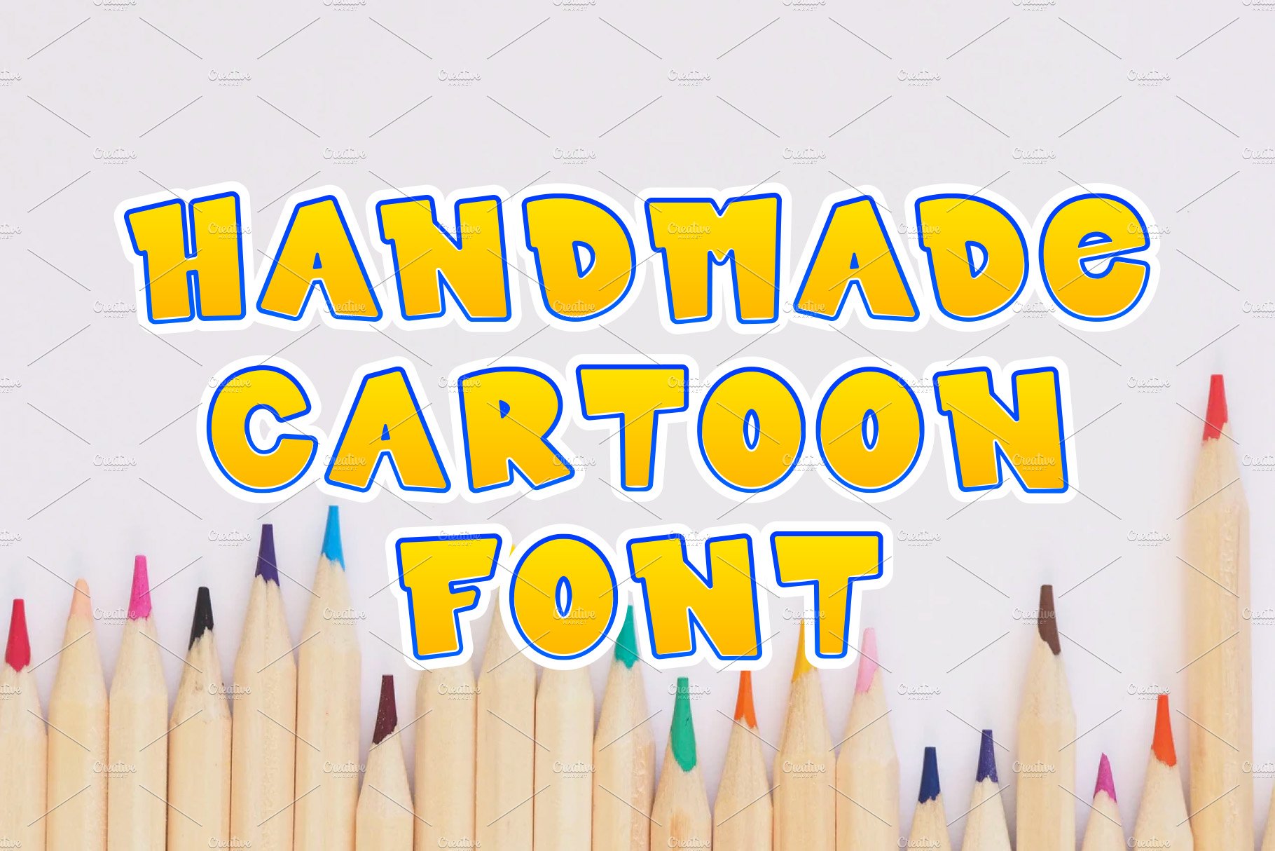 Kids font / handmade font. cover image.