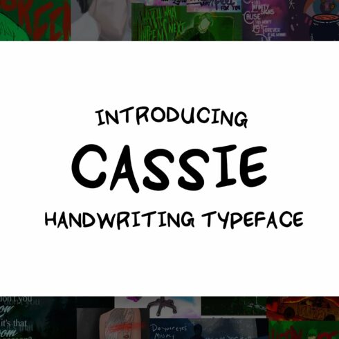 CASSIE handwriting typeface cover image.