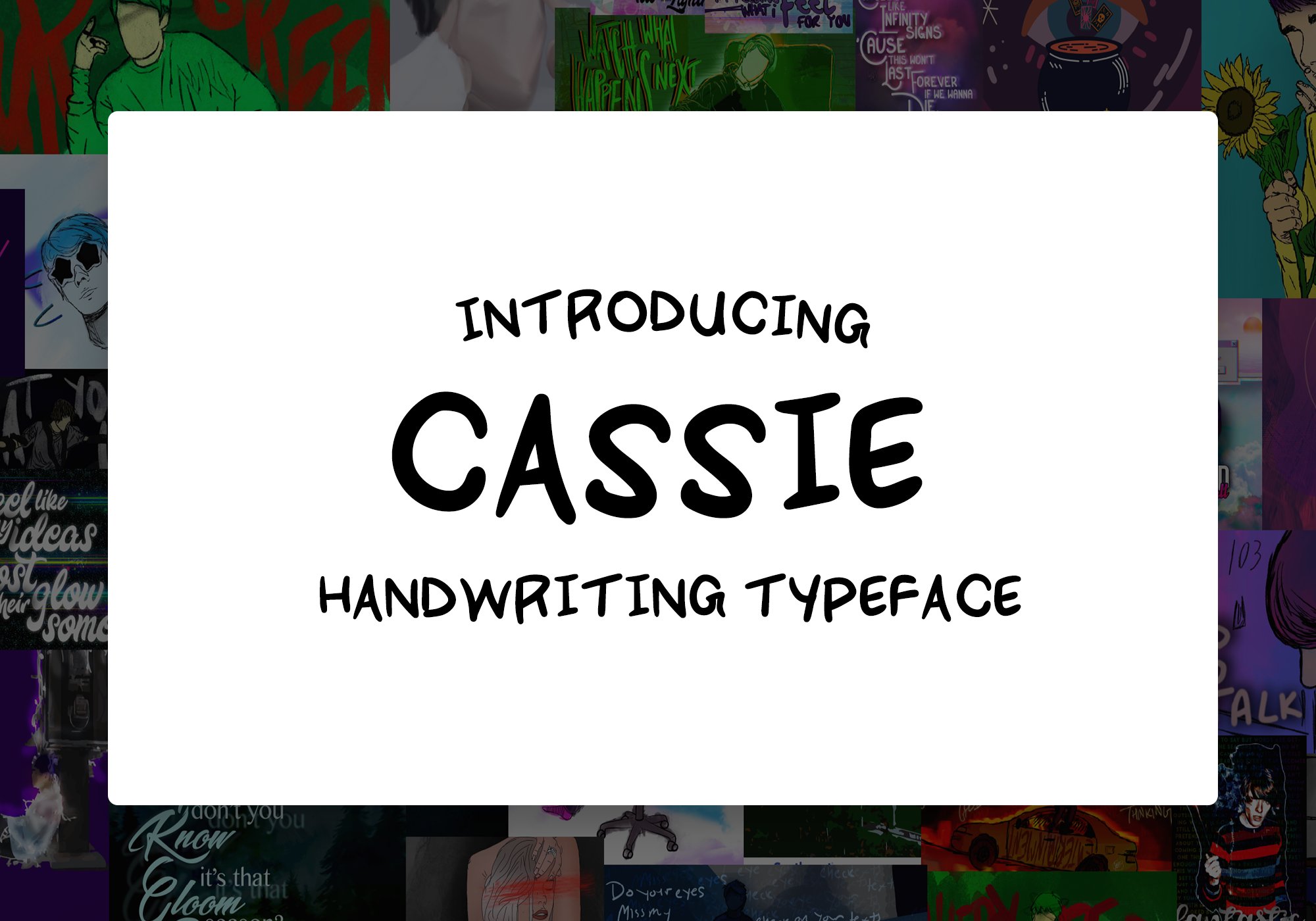 CASSIE handwriting typeface cover image.