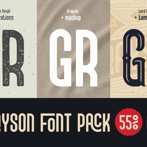 Grayson Font Pack. 55% OFF! cover image.