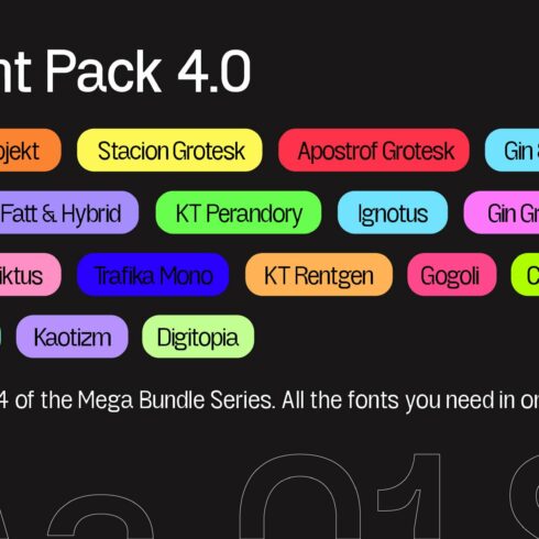 Font Pack 4.0 cover image.