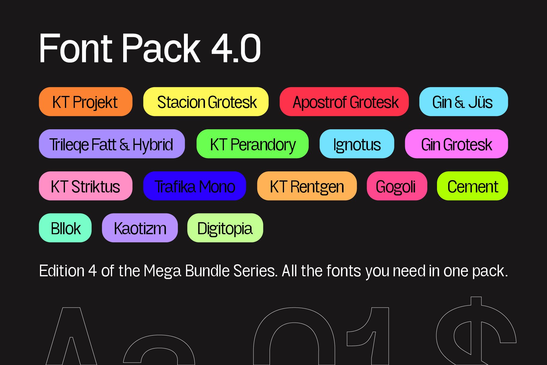 Font Pack 4.0 cover image.