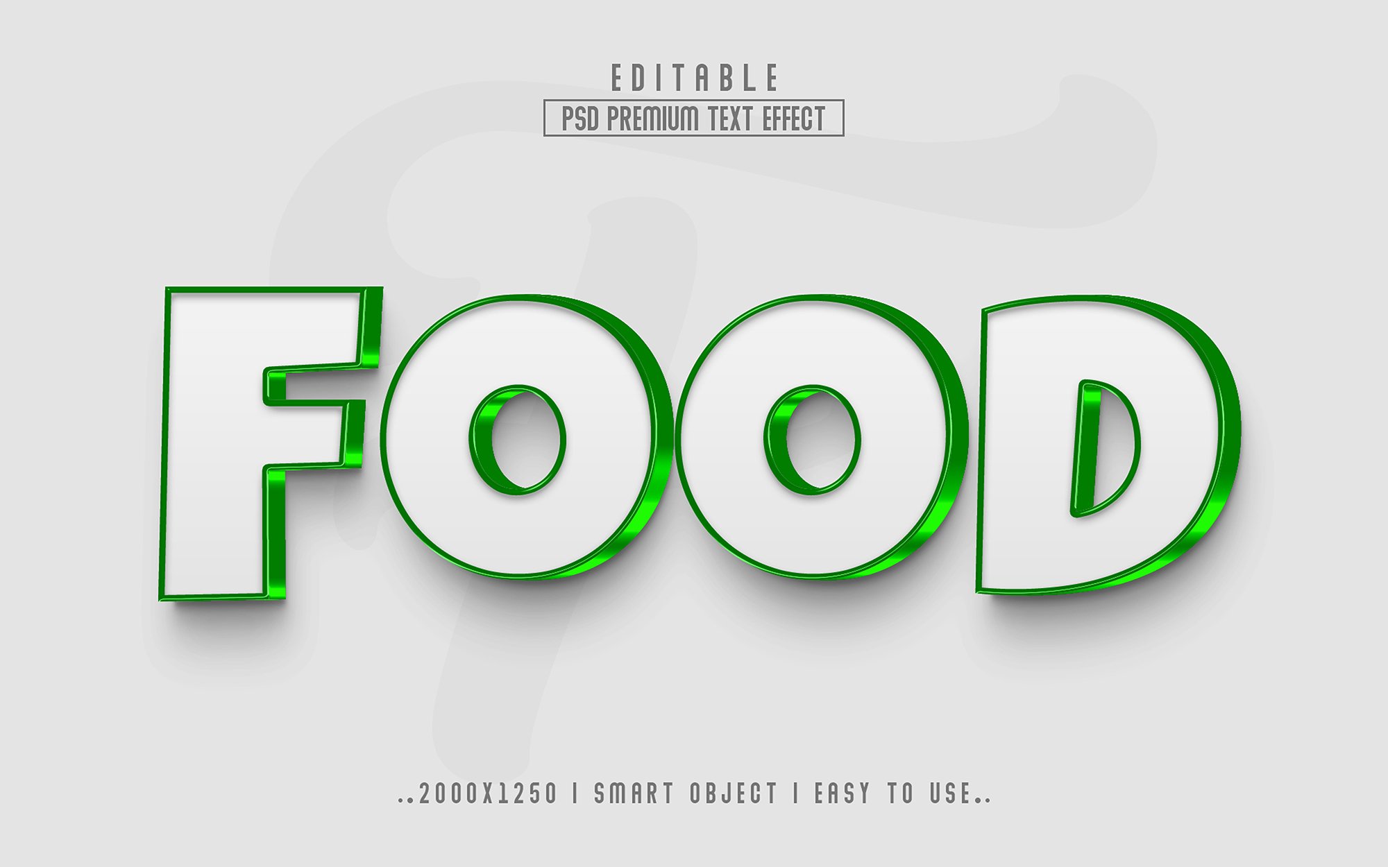 Food 3D Editable Text Effect Stylecover image.