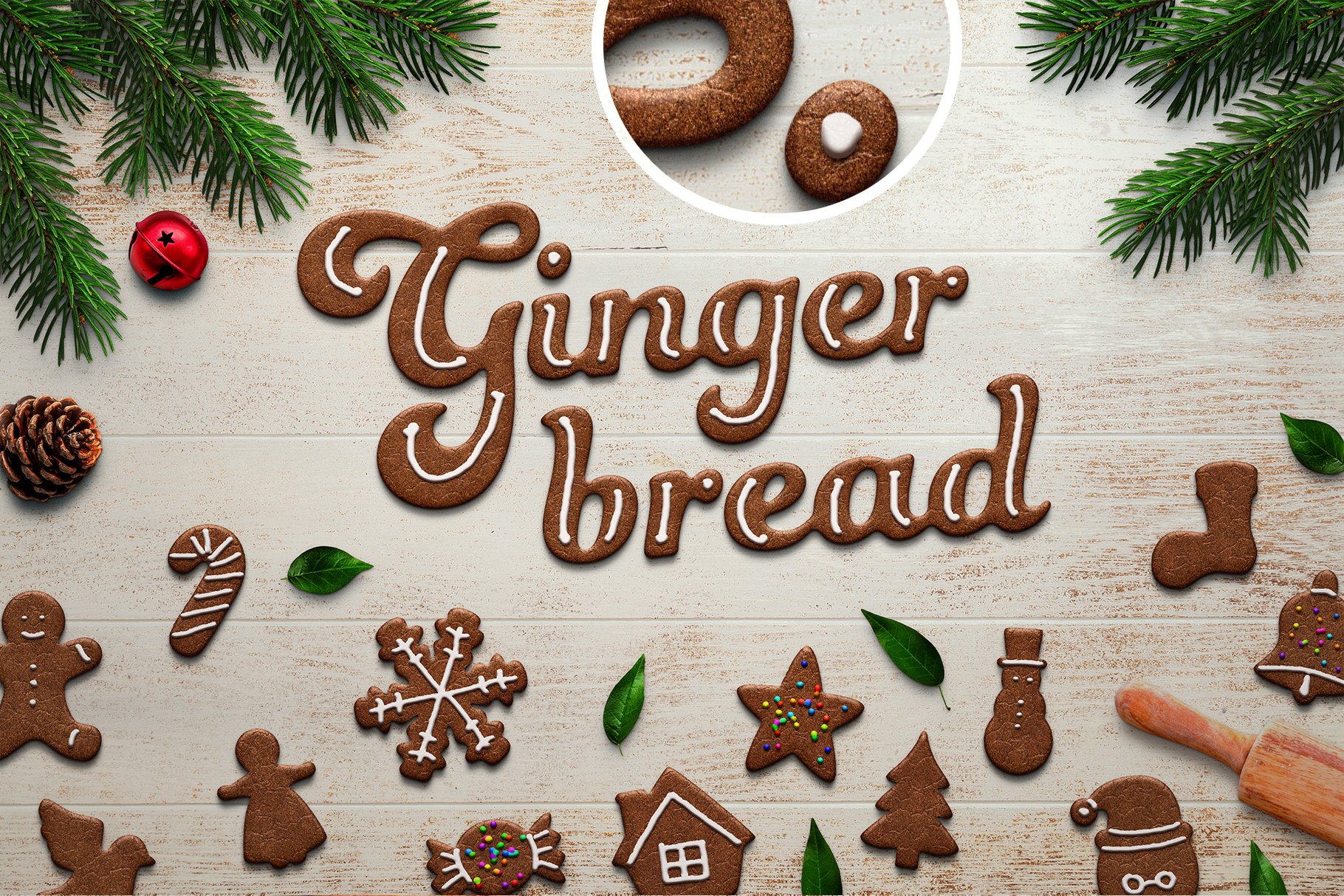 foody cristmas edition food lettering and scene creator gingerbread 860