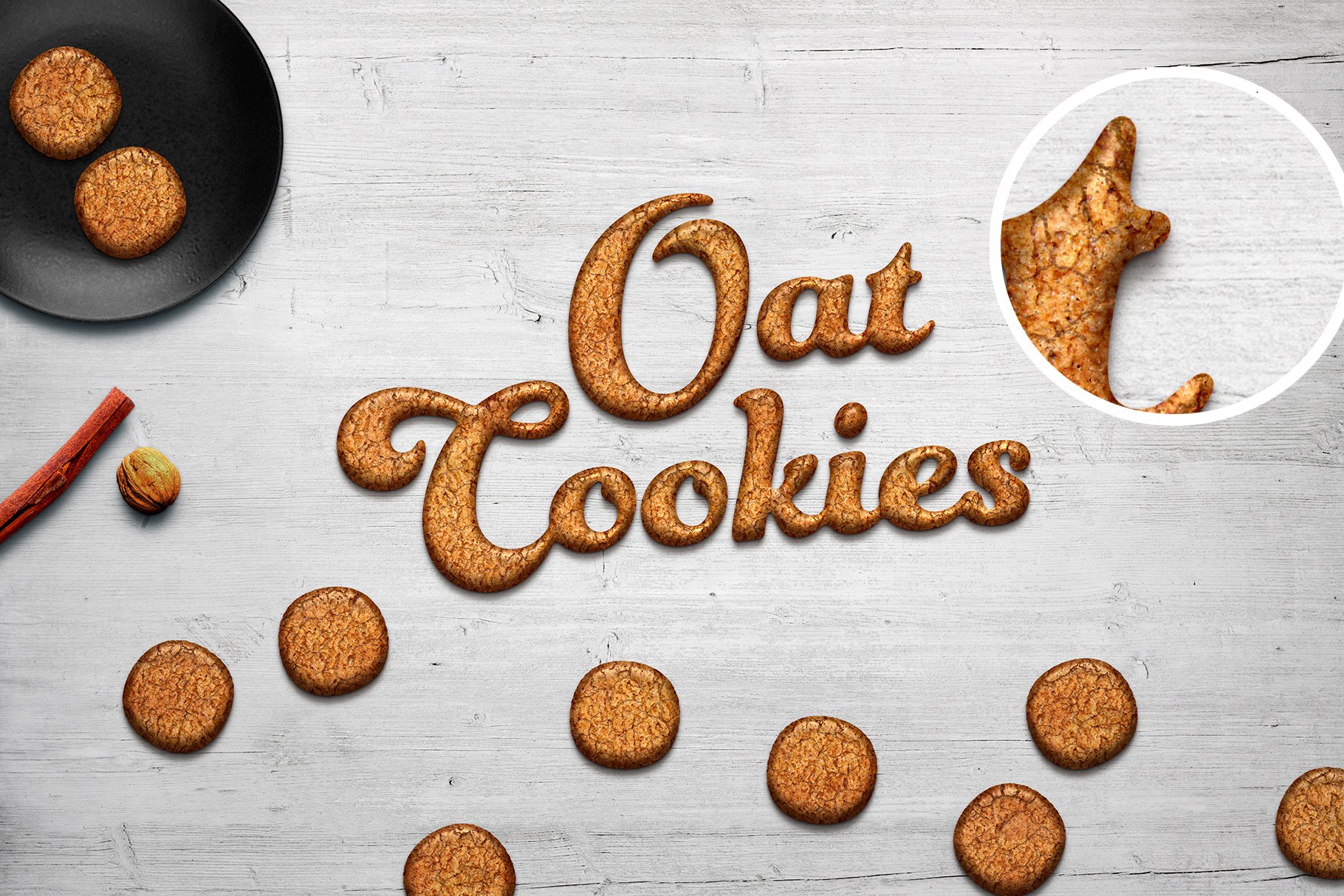foody cristmas edition food lettering and scene creator oat cookies 80