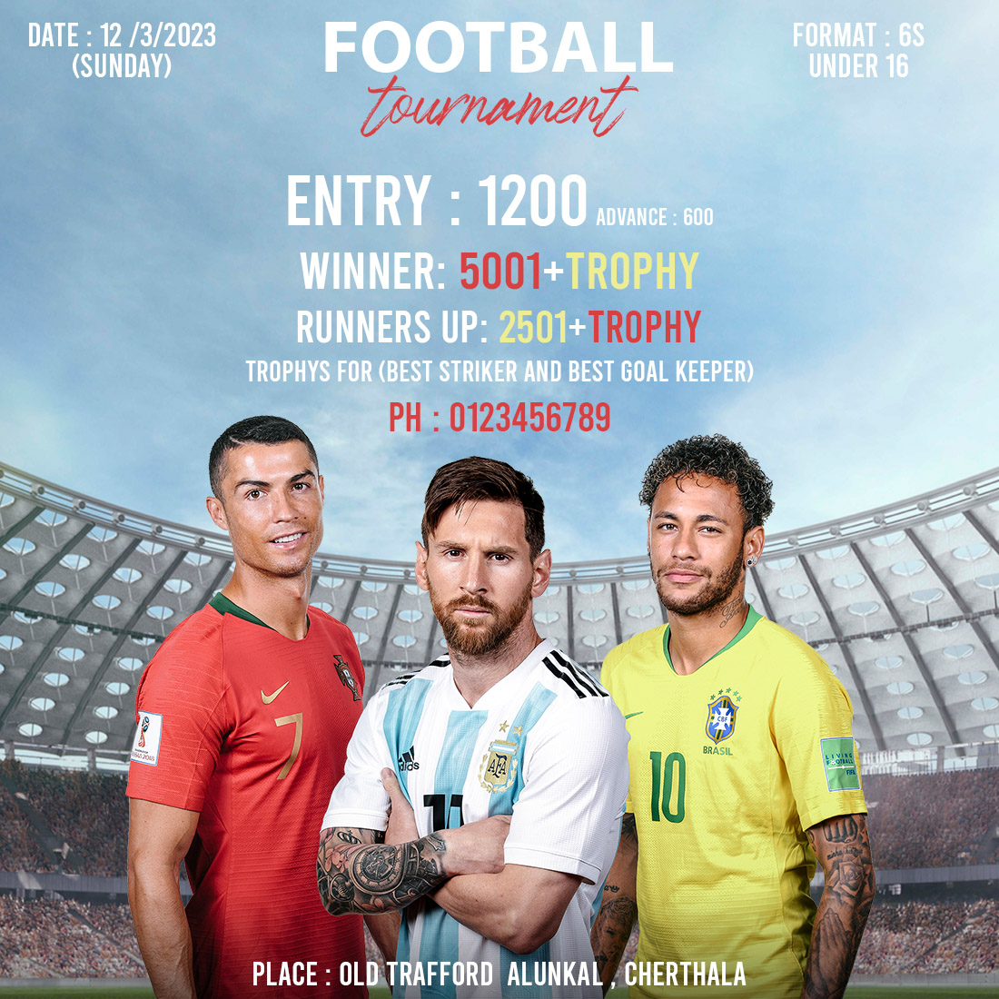 Football Tournament High Resolution Socialmedia Template cover image.