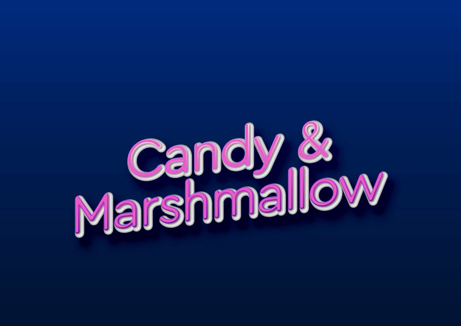 Candy And Marshmallow. Text Effect MasterBundles