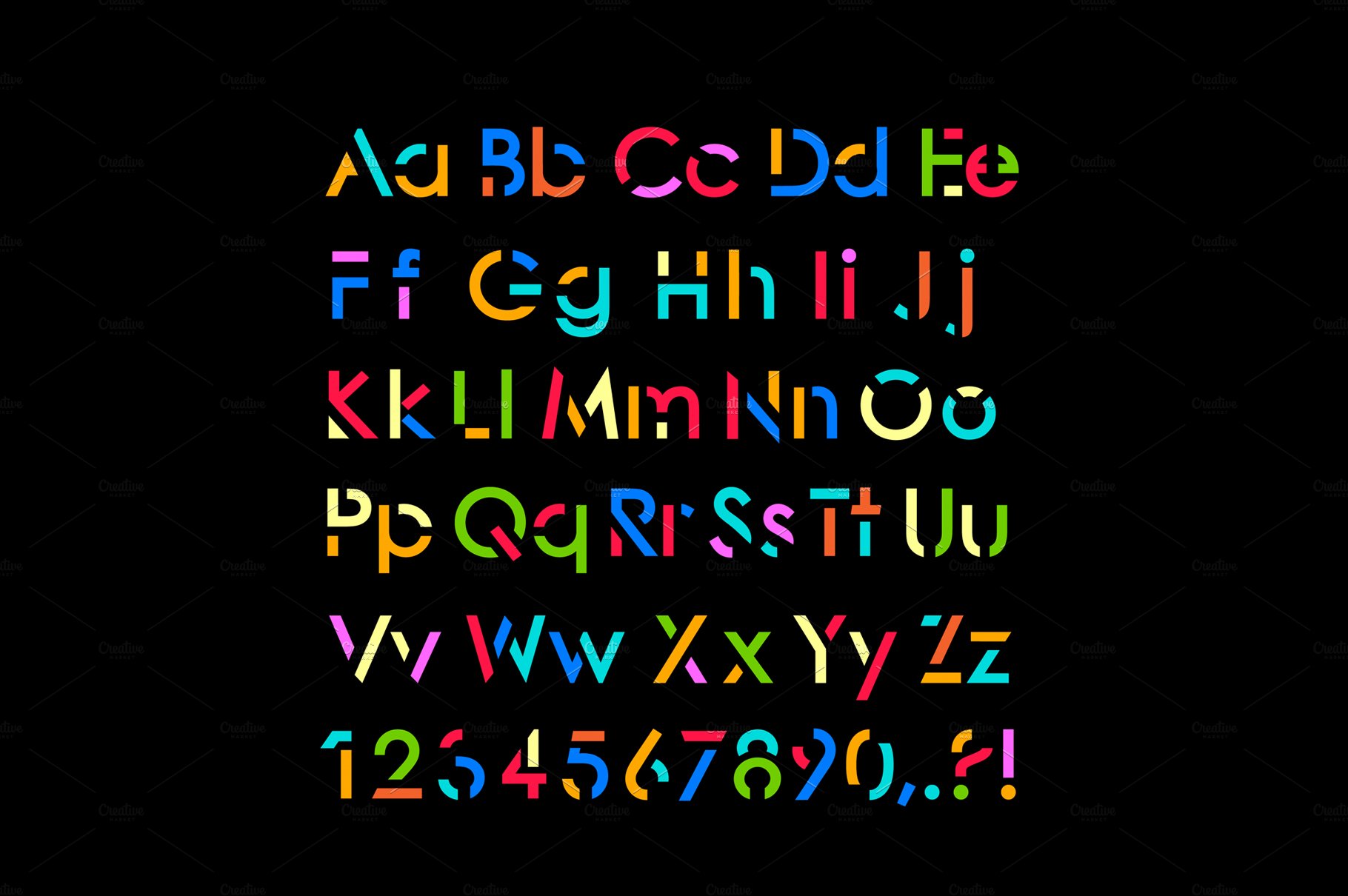 Modern stylized font. preview image.