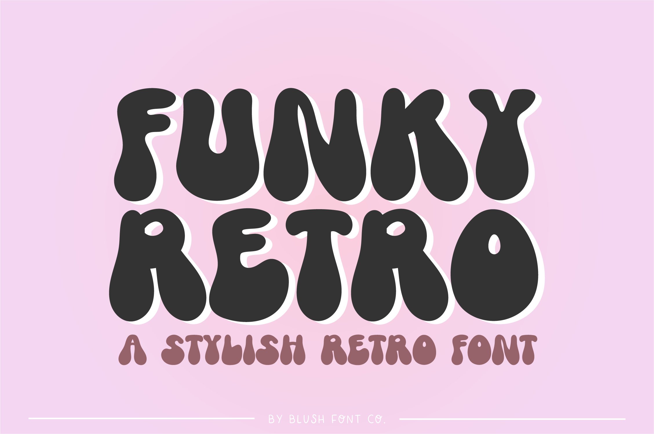 FUNKY RETRO Boho Bubble Font cover image.