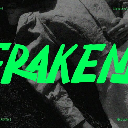 Frakend Handwritten Display Font cover image.