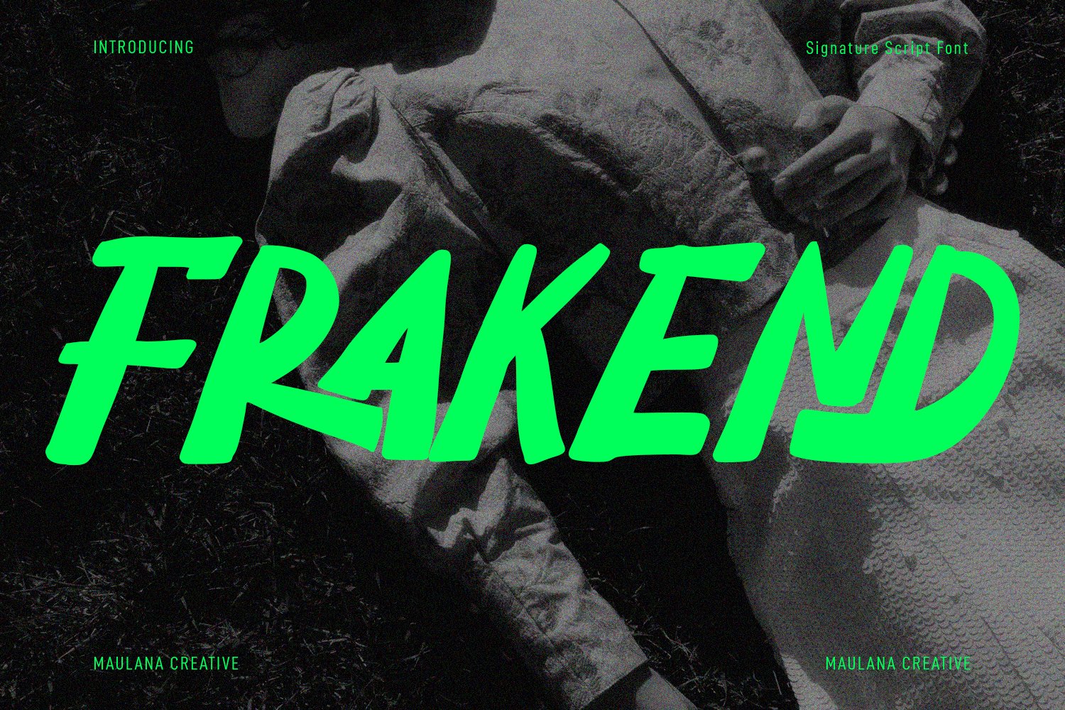 Frakend Handwritten Display Font cover image.