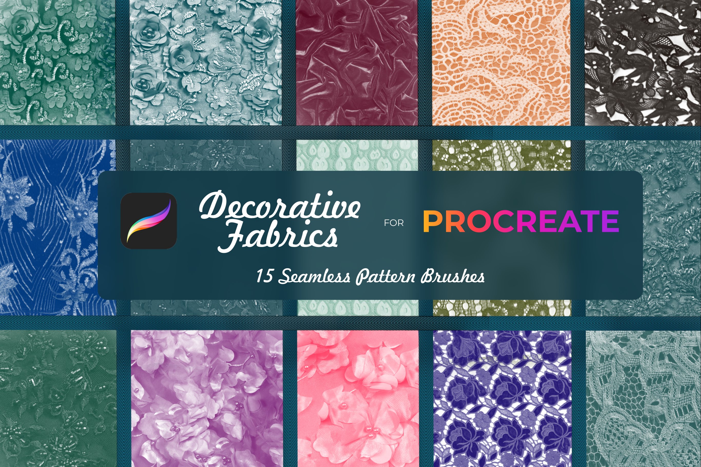 Decorative fabrics brushes Procreatecover image.