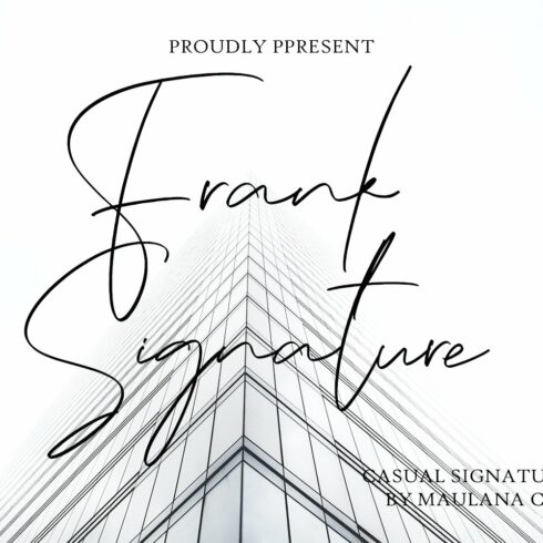 Frank Casual Signature Font cover image.