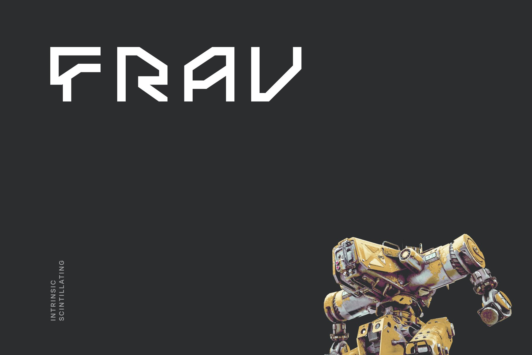 Frav Futuristic Tech Font cover image.