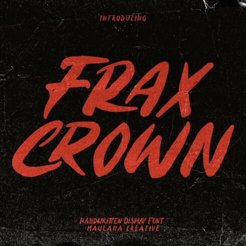 Fraxcrwon Handwritten Brush Font cover image.