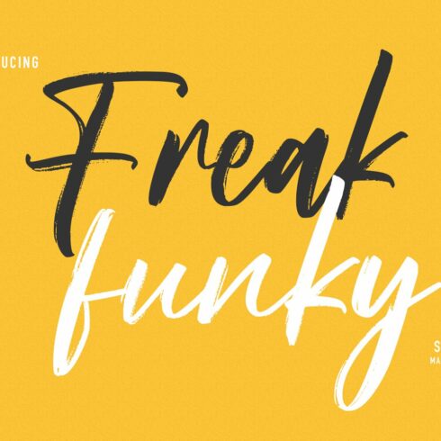 Freak Funky Brush Script Font cover image.