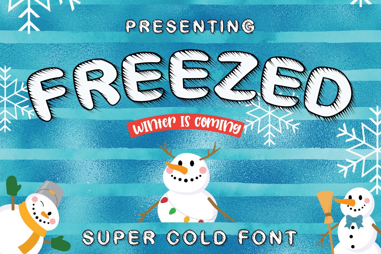 Freeze - Chilled Font for Christmas cover image.