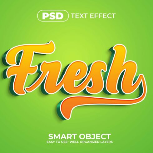 Fresh 3d Editable Text Effect Stylecover image.