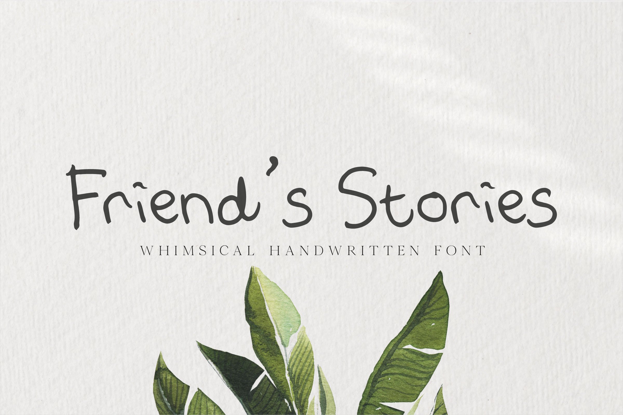 Friend's Stories Font cover image.