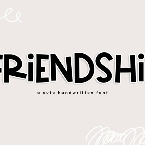 Friendship - A Cute Handwritten Font cover image.