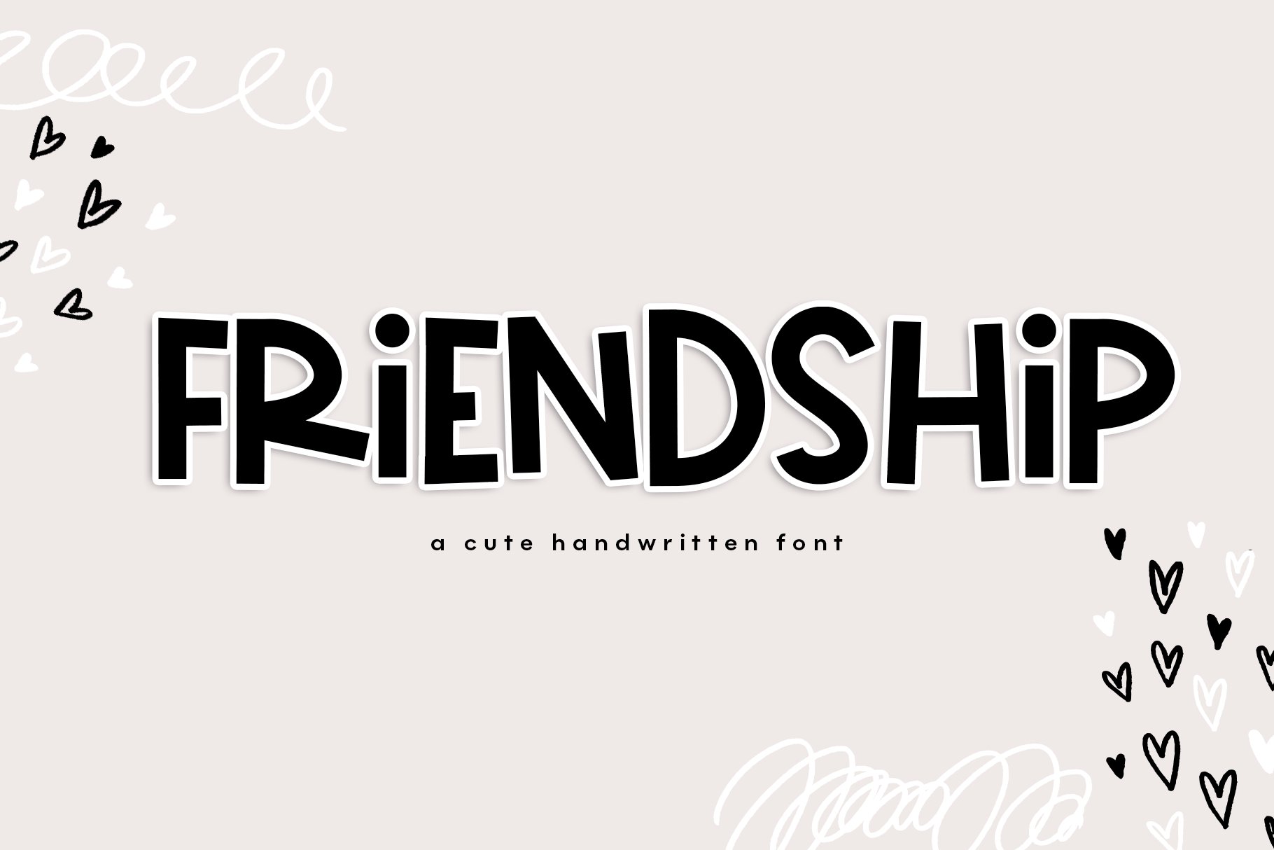 Friendship - A Cute Handwritten Font cover image.