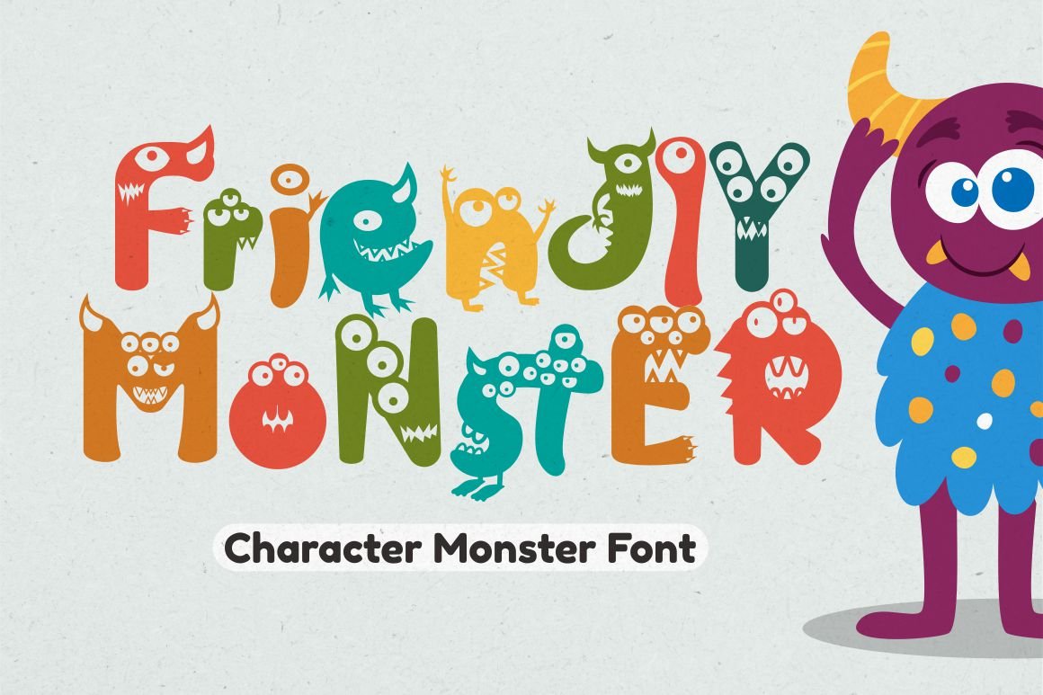 Friendly Monster - Character Font cover image.