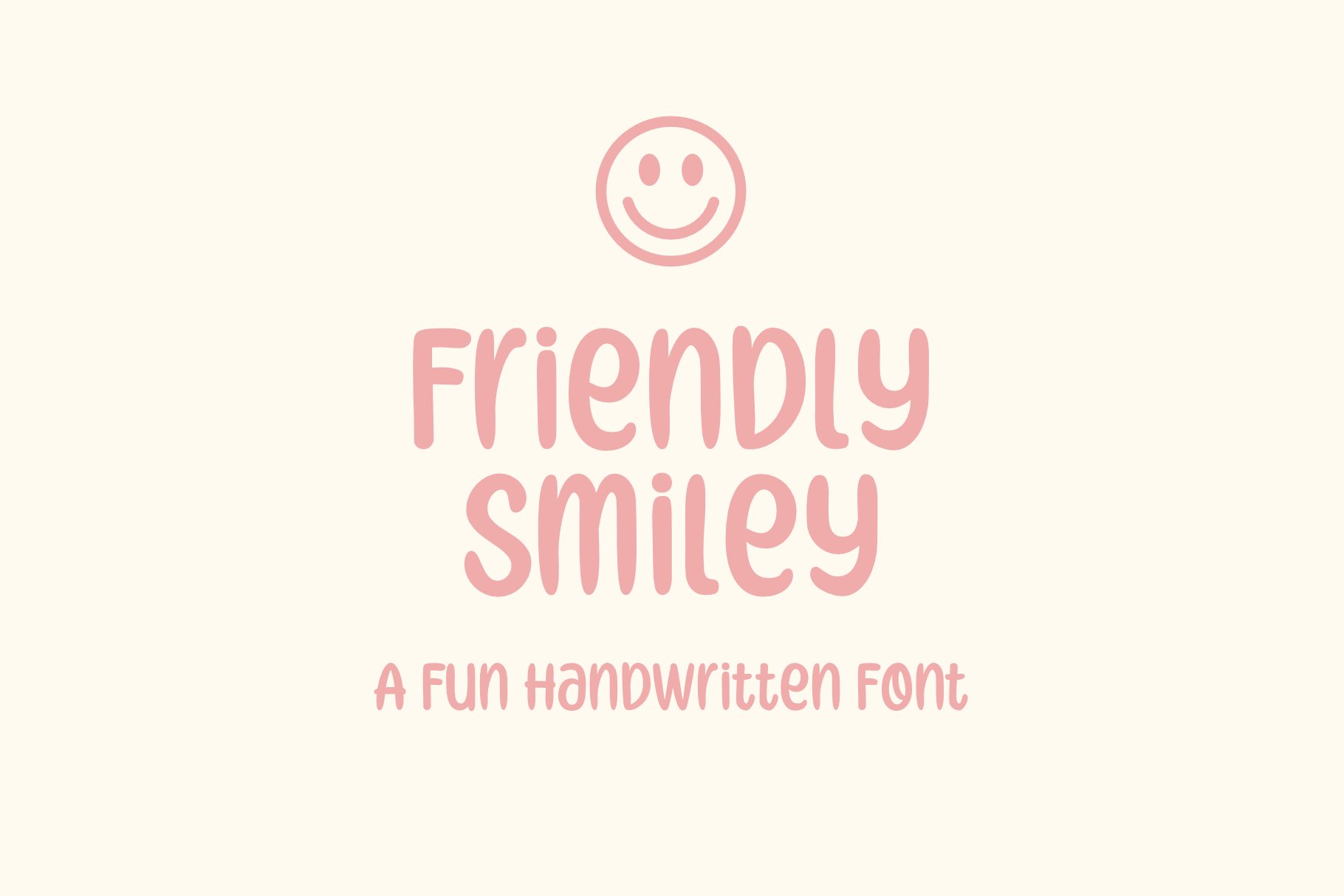 Friendly Smiley - a Fun Font cover image.