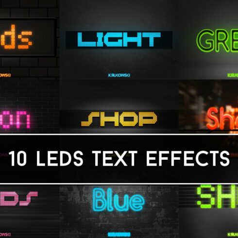 LEDs Lights Text Effectscover image.