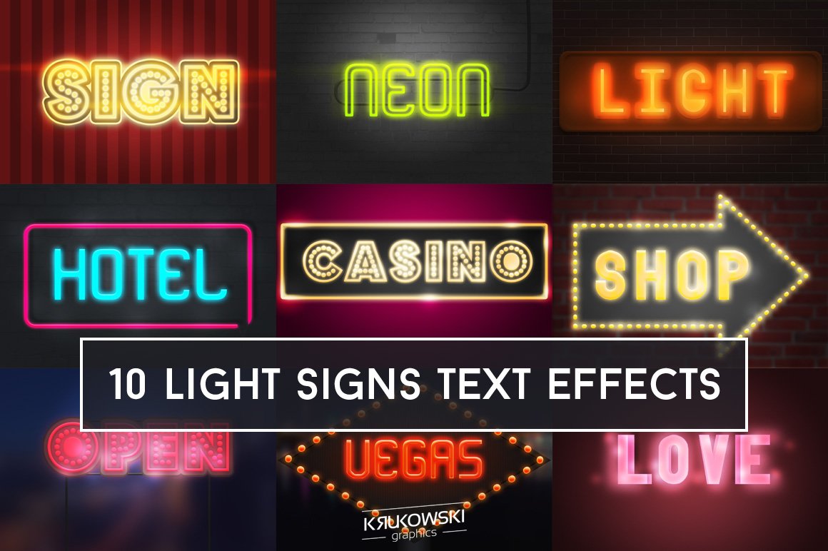 Light Signs Text Effectcover image.