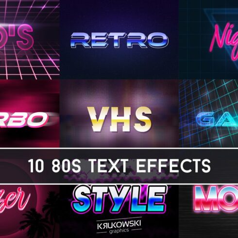 80's Retro Text Effect Mockupcover image.
