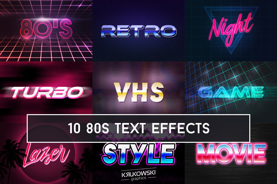 80's Retro Text Effect Mockupcover image.
