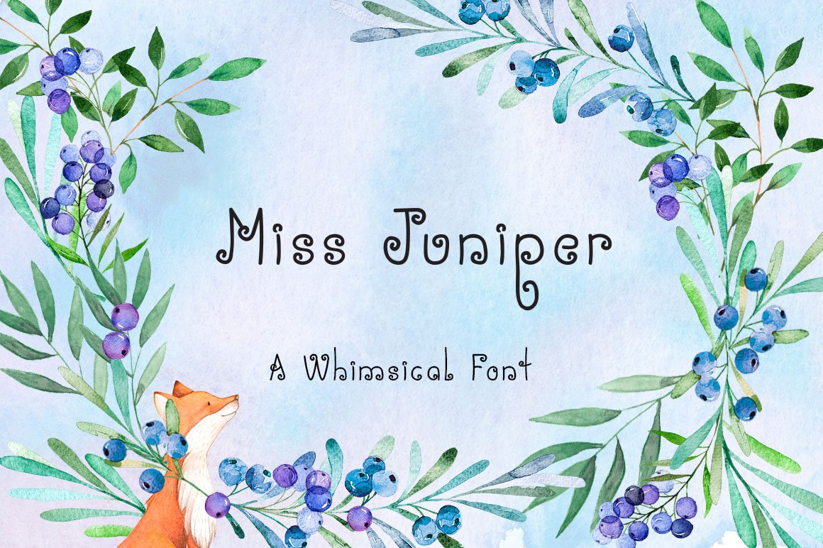 Miss Juniper Serif Font cover image.