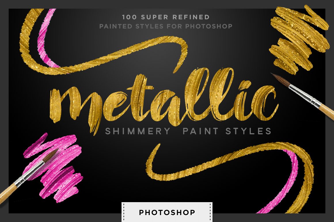 Shimmery Gold Styles for Photoshopcover image.