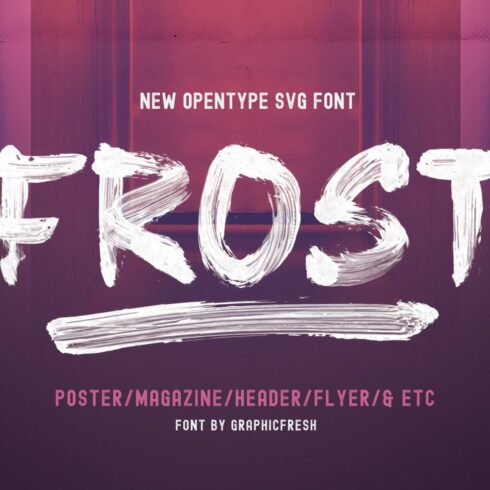 Frost SVG Font + Brushes cover image.
