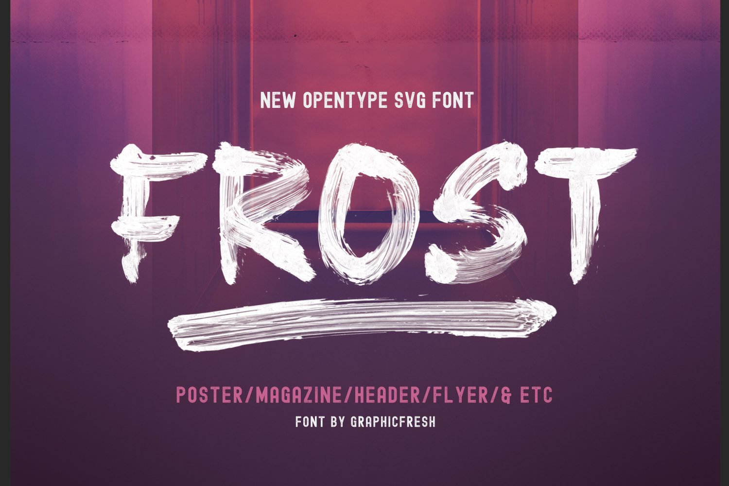 Frost SVG Font + Brushes cover image.