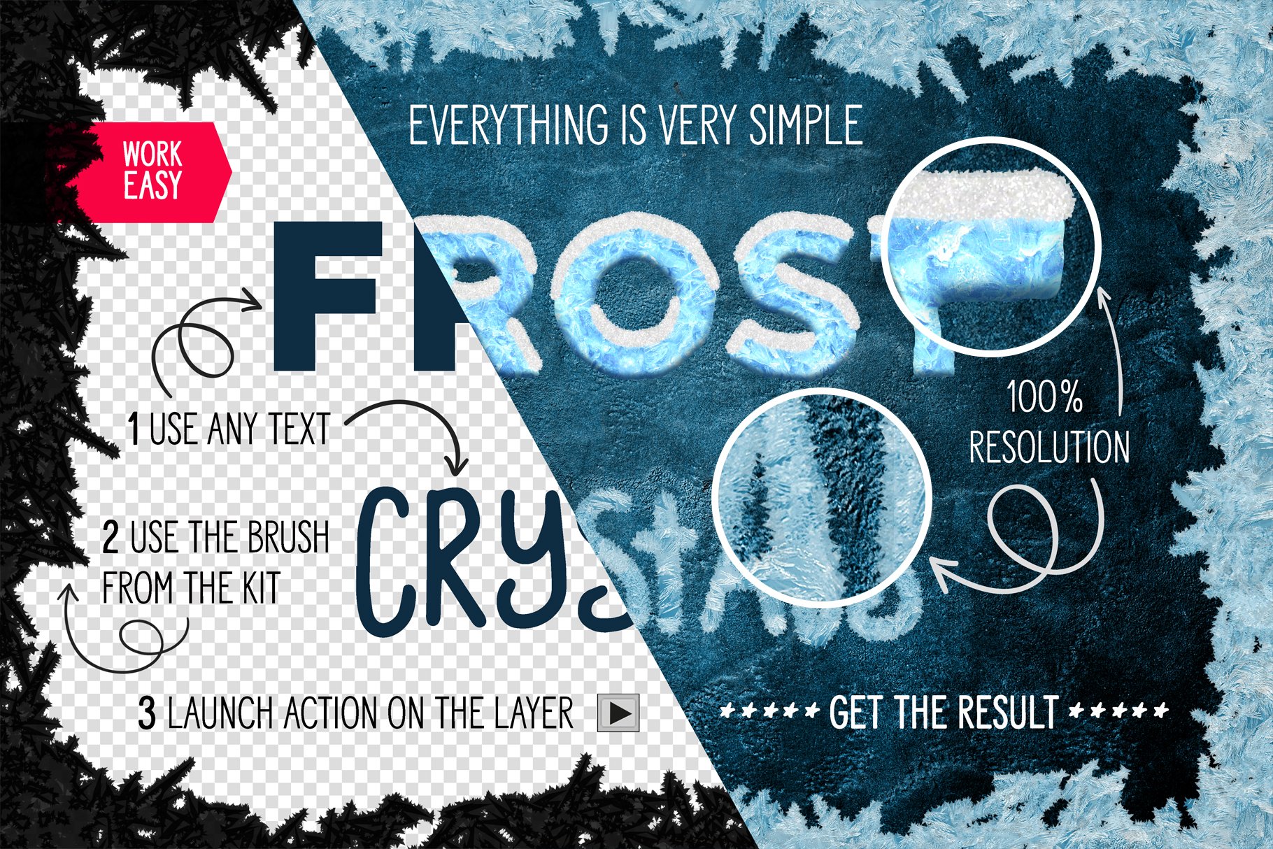 Frost Actions Styles Brushes For Pspreview image.